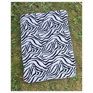 NEW! Black White Zebra Pet Mat - Medium - 3 Layers, Fleece Sherpa | Dog Cat Baby